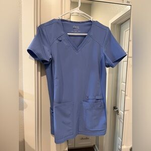 Cherokee iFlex Women Scrubs Top XS + Jogger XS Petite Ciel Blue set